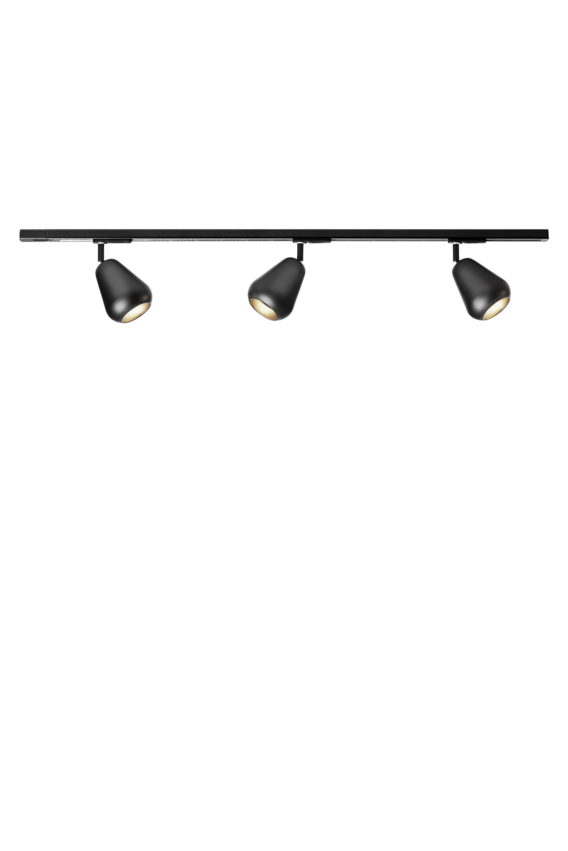 Anoli Spot Track (3 stk. + skinne), sort • NUURA - Copenhagenhomedesign