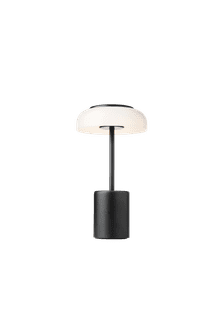 Blossi Table Mini, portable bordlampe, sort / opal • NUURA - Copenhagenhomedesign