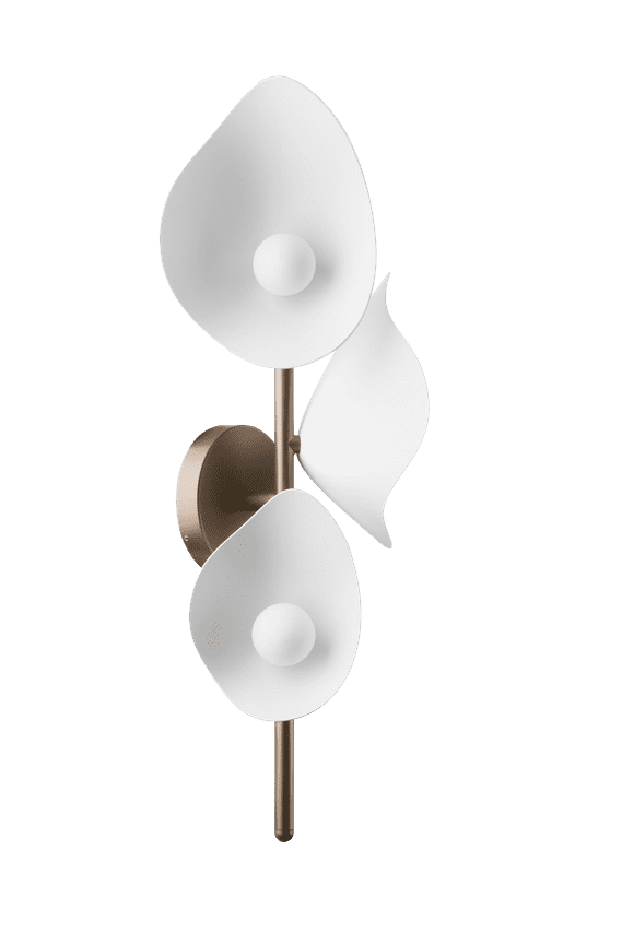 Florii 3 Wall væglampe, dark bronze / hvid • NUURA - Copenhagenhomedesign