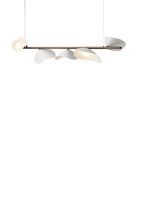 Florii 5 Linear pendel, dark bronze / hvid • NUURA - Copenhagenhomedesign