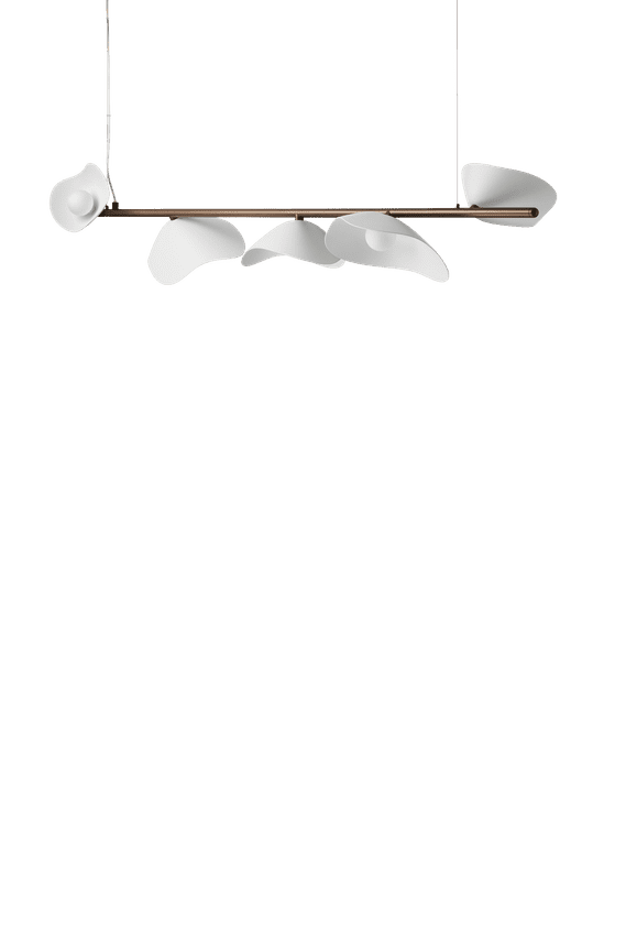 Florii 5 Linear pendel, dark bronze / hvid • NUURA - Copenhagenhomedesign