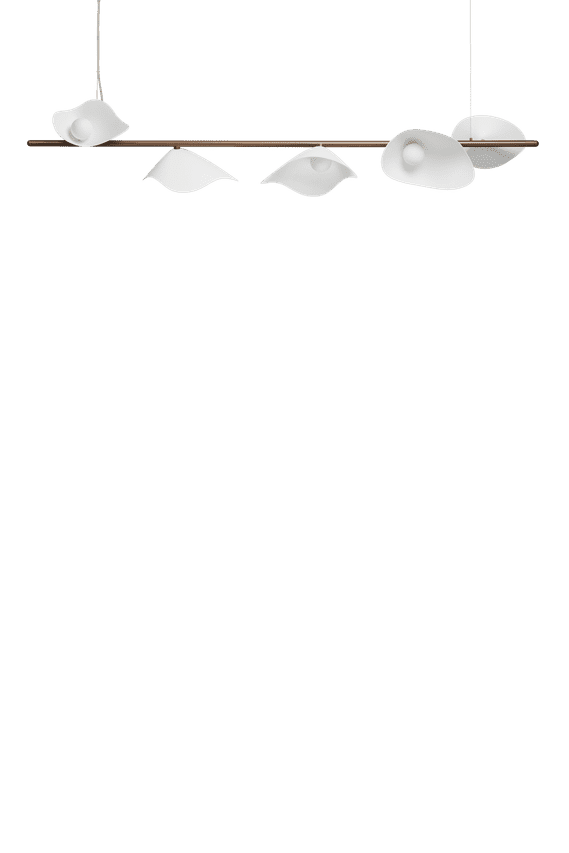 Florii 5 Linear pendel, dark bronze / hvid • NUURA - Copenhagenhomedesign