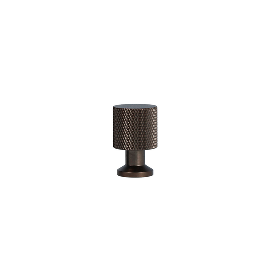 Nyboder diamond-cut cabinet knob, browned brass look – height 25 mm