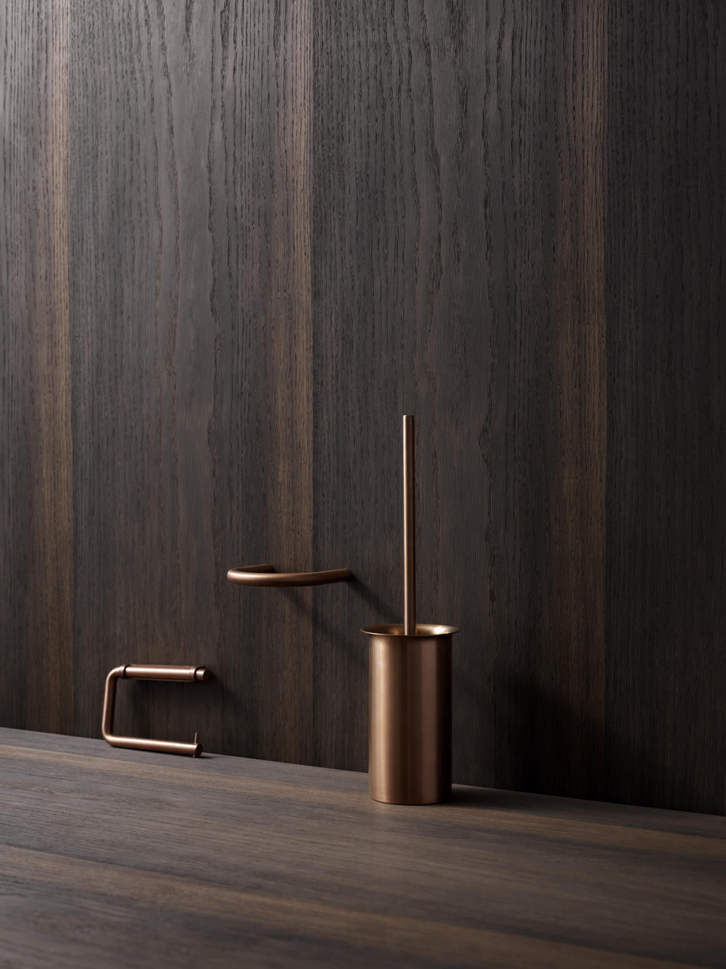 Toiletbørsteholder, kobber finish • d line - Copenhagenhomedesign