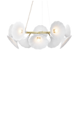 Petalii 10 chandelier, polished brass / opal • NUURA