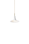 Petalii 1 pendant light, polished brass / opal • NUURA