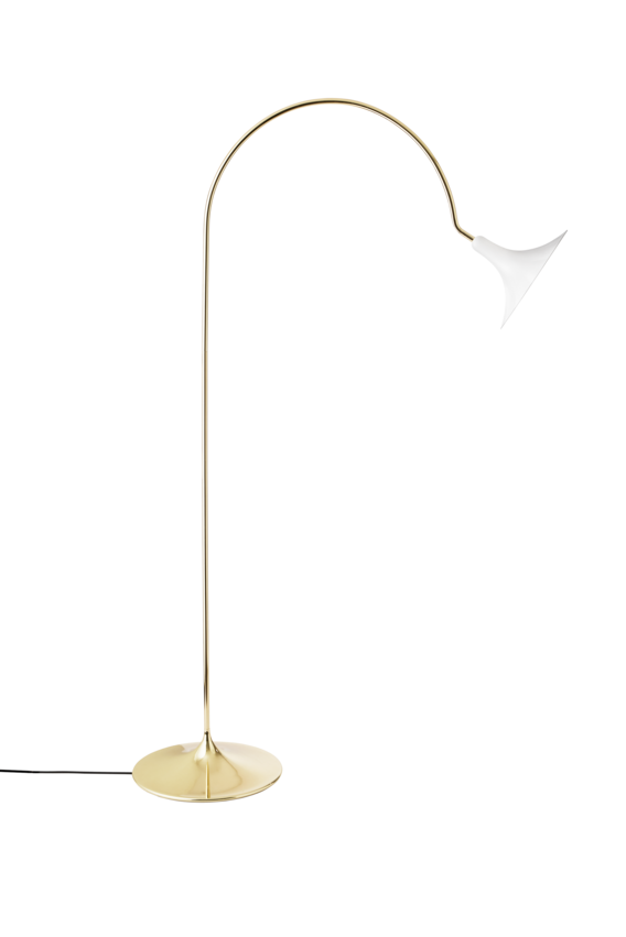 Petalii Floor gulvlampe, polished brass / opal • NUURA - Copenhagenhomedesign