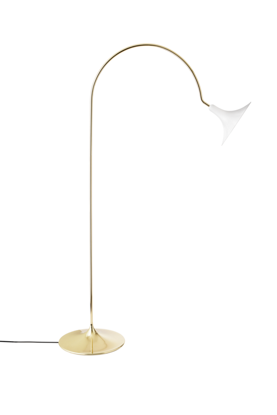 Petalii Floor floor lamp, polished brass / opal • NUURA