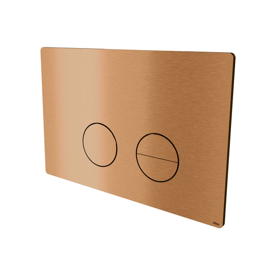 Toilet flush plate, copper finish • d line