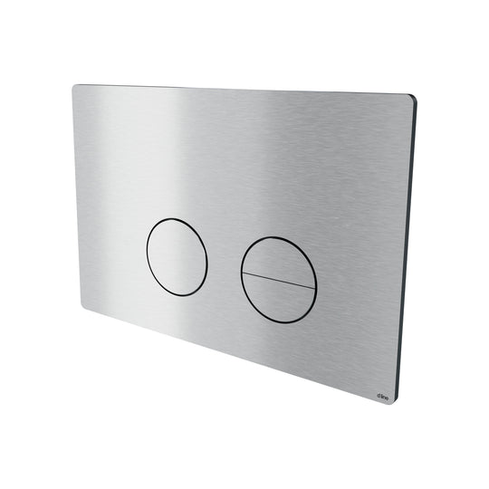 Toilet flush plate, brushed stainless steel • d line