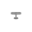 Ryvang T-bar cabinet knob with linear texture, stainless steel look • Chr. Jørgensen