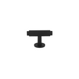 Ryvang T-bar cabinet knob with linear texture, black • Chr. Jørgensen