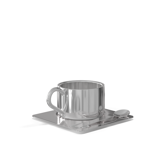 Cappuccino TRIO coffee set in stainless steel • NICHBA