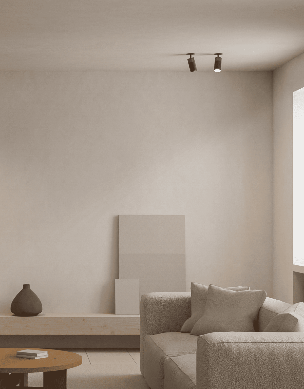 Patrone loftspot med dækplade - box fit, bruneret messing • Thorup Copenhagen - Copenhagenhomedesign