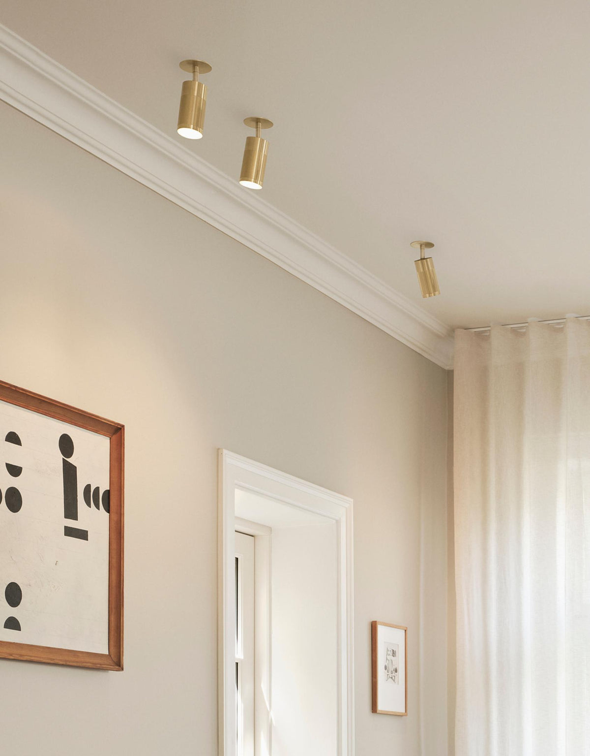 Patrone loftspot med dækplade - box fit, messing • Thorup Copenhagen - Copenhagenhomedesign