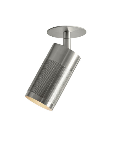 Patrone ceiling spotlight with cover plate, clip fit, stainless-steel look • Thorup Copenhagen