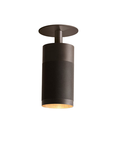 Patrone ceiling spotlight with cover plate, clip fit, burnished brass • Thorup Copenhagen