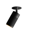 Patrone ceiling spotlight with cover plate, clip fit, blackened brass • Thorup Copenhagen
