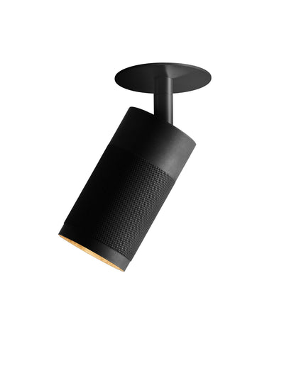 Patrone ceiling spotlight with cover plate, clip fit, blackened brass • Thorup Copenhagen