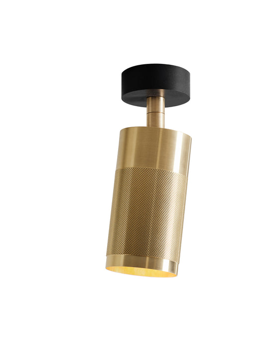 Patrone ceiling spotlight with canopy, untreated brass • Thorup Copenhagen