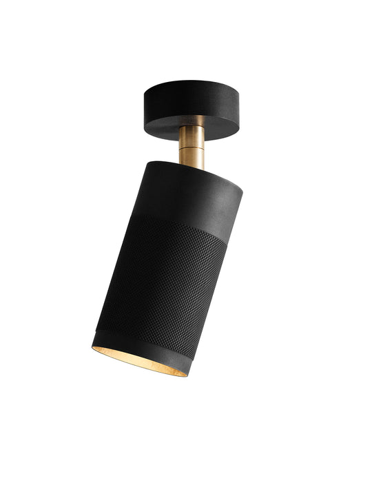 Patrone ceiling spotlight with canopy, blackened brass • Thorup Copenhagen