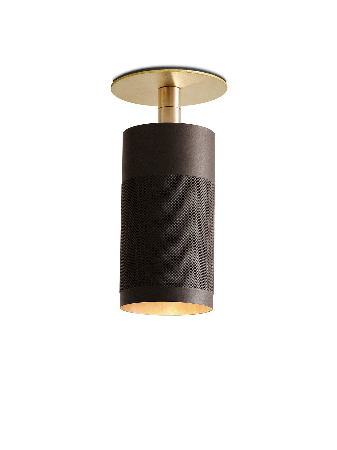 Patrone loftspot med dækplade - box fit, bruneret og messing • Thorup Copenhagen - Copenhagenhomedesign