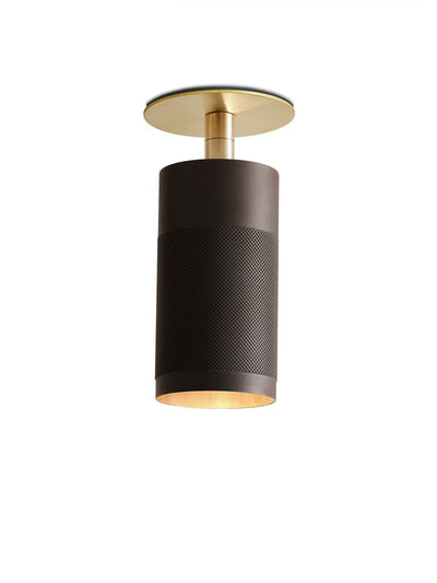 Patrone ceiling spotlight with cover plate, box fit, burnished and brass • Thorup Copenhagen