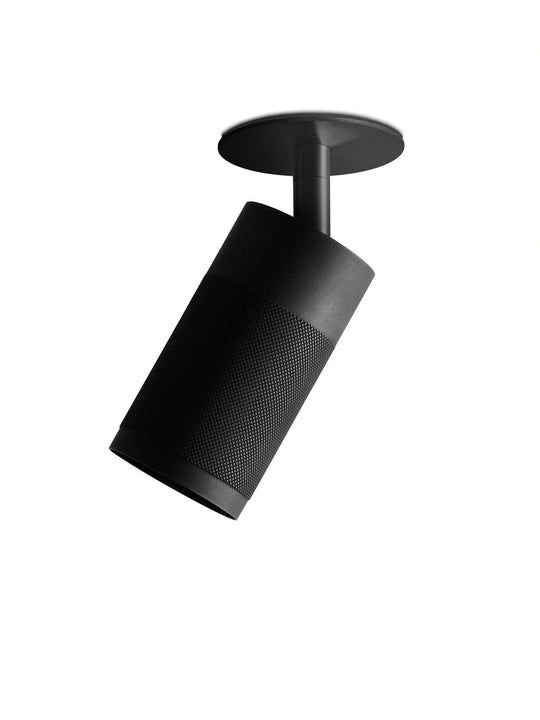 Patrone ceiling spotlight with cover plate, box fit, blackened brass • Thorup Copenhagen