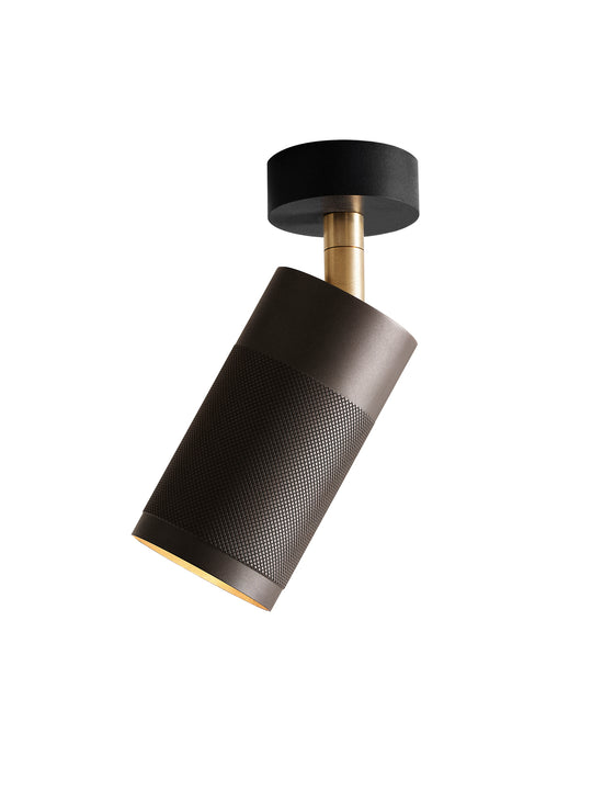 Patrone ceiling spotlight with canopy, burnished brass • Thorup Copenhagen