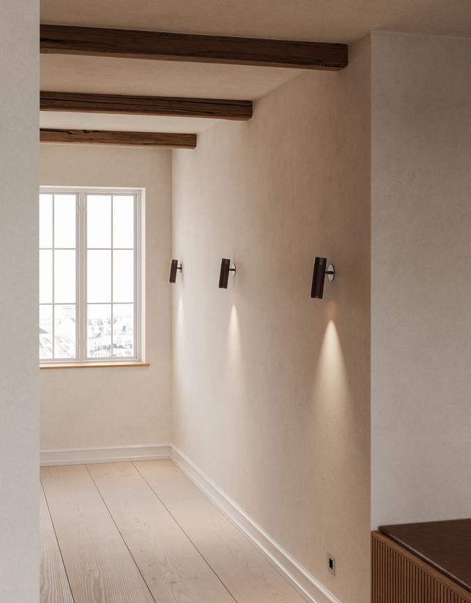 Patrone Recessed væglampe med dækplade, sortbruneret messing • Thorup Copenhagen - Copenhagenhomedesign