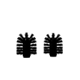 Toilet brush head, black (2 pcs.) • NICHBA