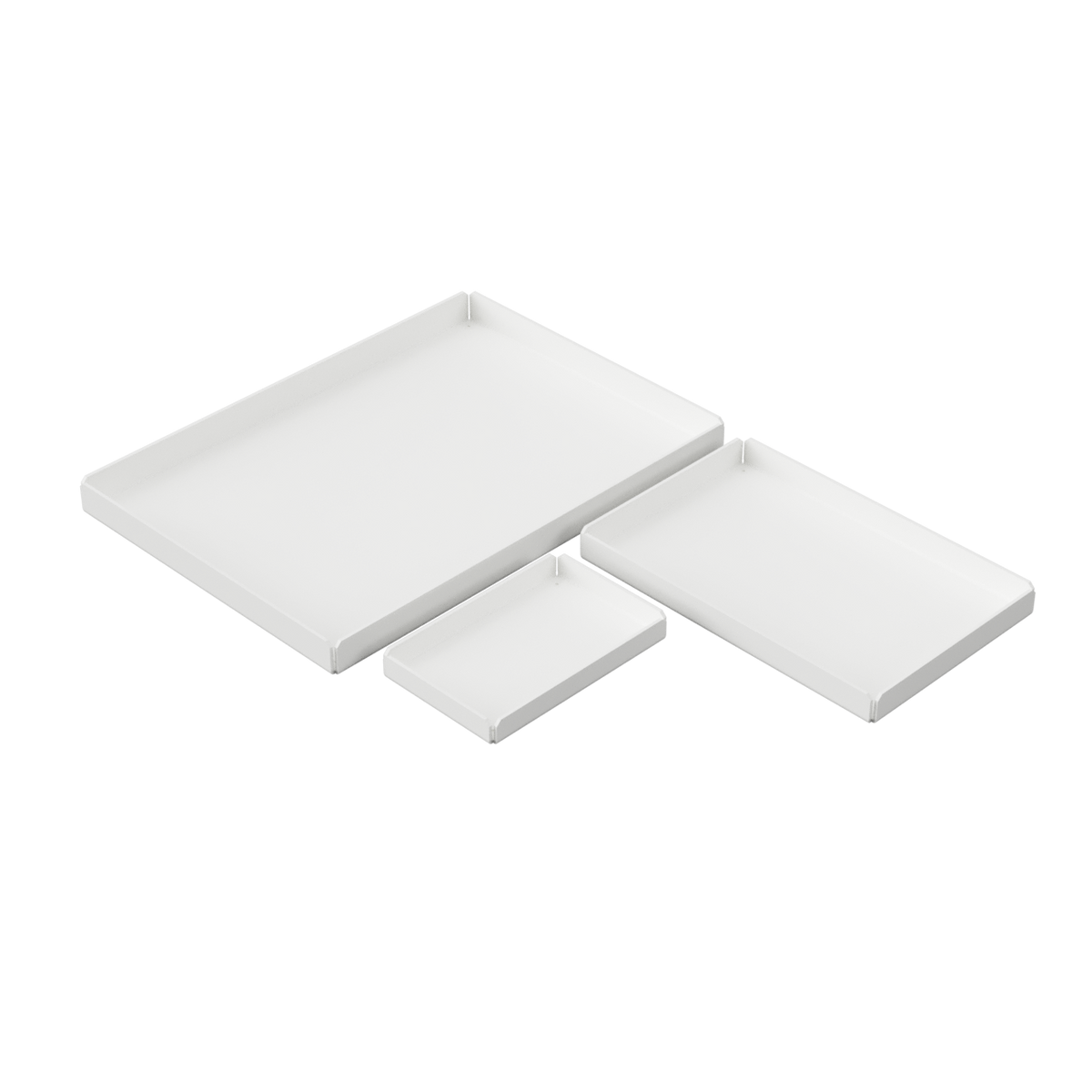 Metalbakker (3 stk.), hvid • NICHBA - Copenhagenhomedesign