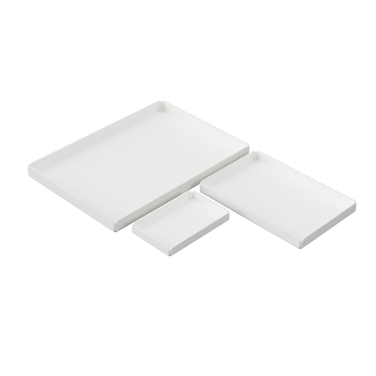 Metal trays (3 pcs.), white • NICHBA