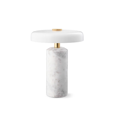 Trip portable table lamp, carrara/opal glossy • Design by Us