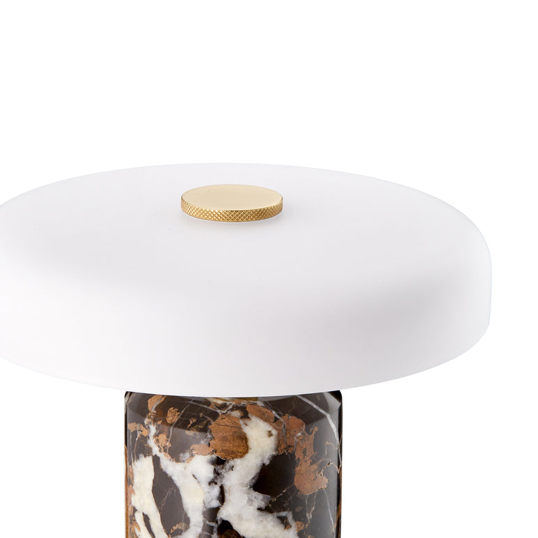 Trip Portable bordlampe, dark clay/opal matt • Design by Us - Copenhagenhomedesign