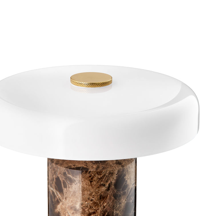Trip Portable bordlampe, dark emperador/opal glossy • Design by Us - Copenhagenhomedesign