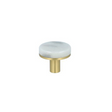 Trørød cabinet knob in white marble and lacquered brushed brass • Chr. Jørgensen
