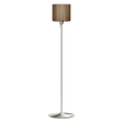 Komorebi Circle floor lamp, dark oak and brushed steel look • UMAGE
