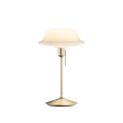 Butler bordlampe, hvid og børstet messing look • UMAGE