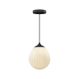 Around the World pendant light with ceiling rose, white and black • UMAGE