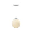 Around the World pendant light with ceiling rose, white and brushed steel look • UMAGE