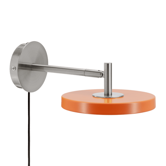 Asteria Wall wall light, orange and steel • UMAGE