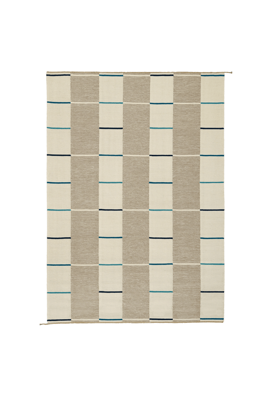 VK-11 rug, grey/white/blue • NORDICMODERN