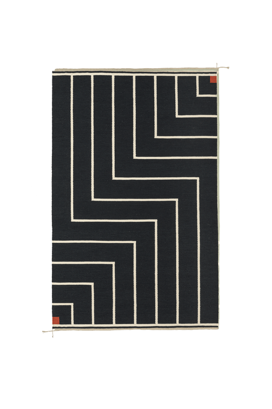 VK-1 rug, black/white • NORDICMODERN