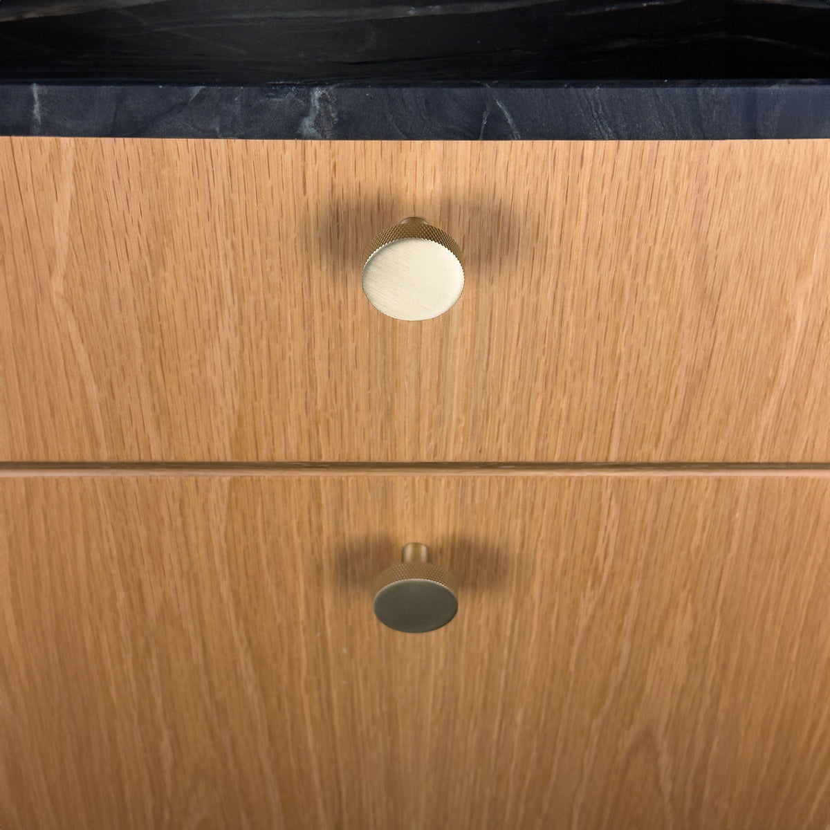 Østerbro diamond-cut cabinet knob in brushed brass with lacquer • Chr. Jørgensen