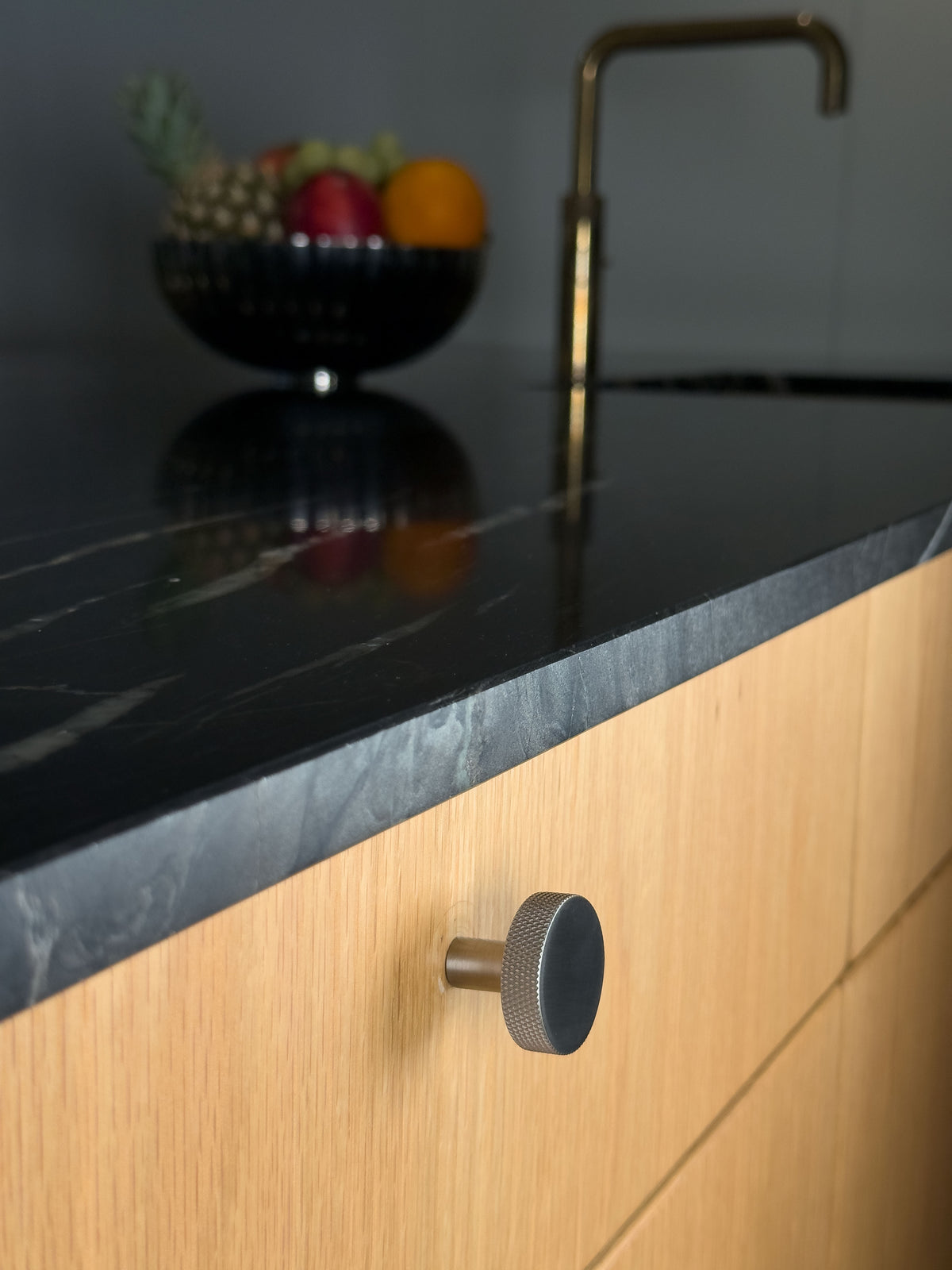 Østerbro diamond-cut cabinet knob in stainless steel look • Chr. Jørgensen