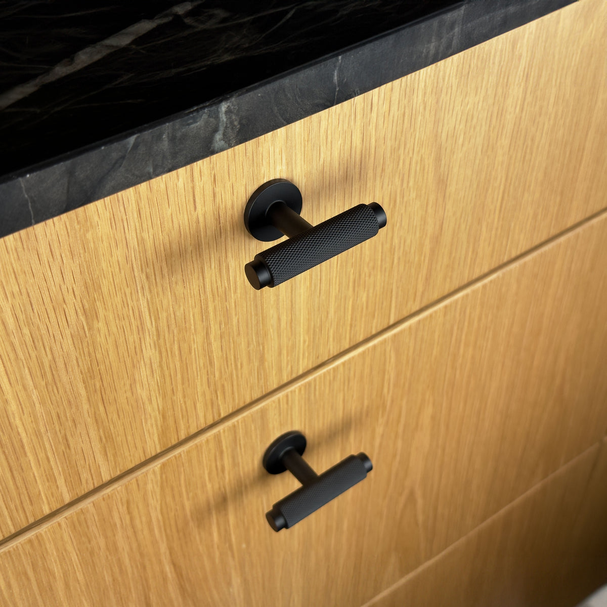 Nørrebro T-bar cabinet knob, black, 56 mm • Chr. Jørgensen