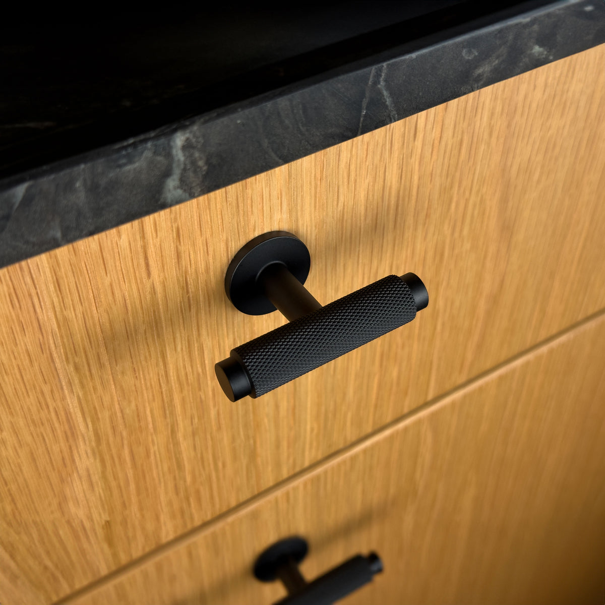 Nørrebro T-bar cabinet knob, black, 56 mm • Chr. Jørgensen