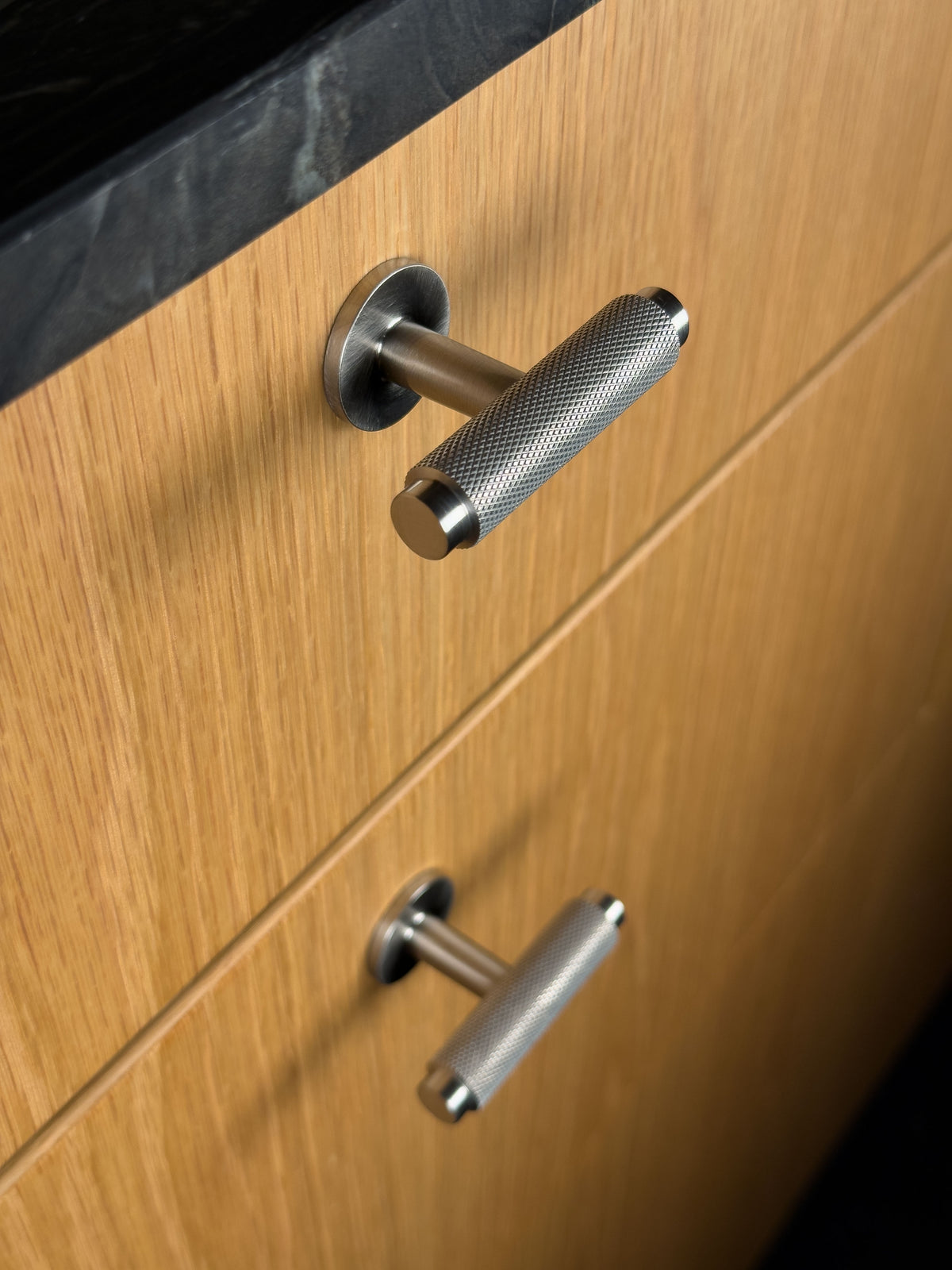 Nørrebro T-bar cabinet knob, stainless steel look, 56 mm • Chr. Jørgensen