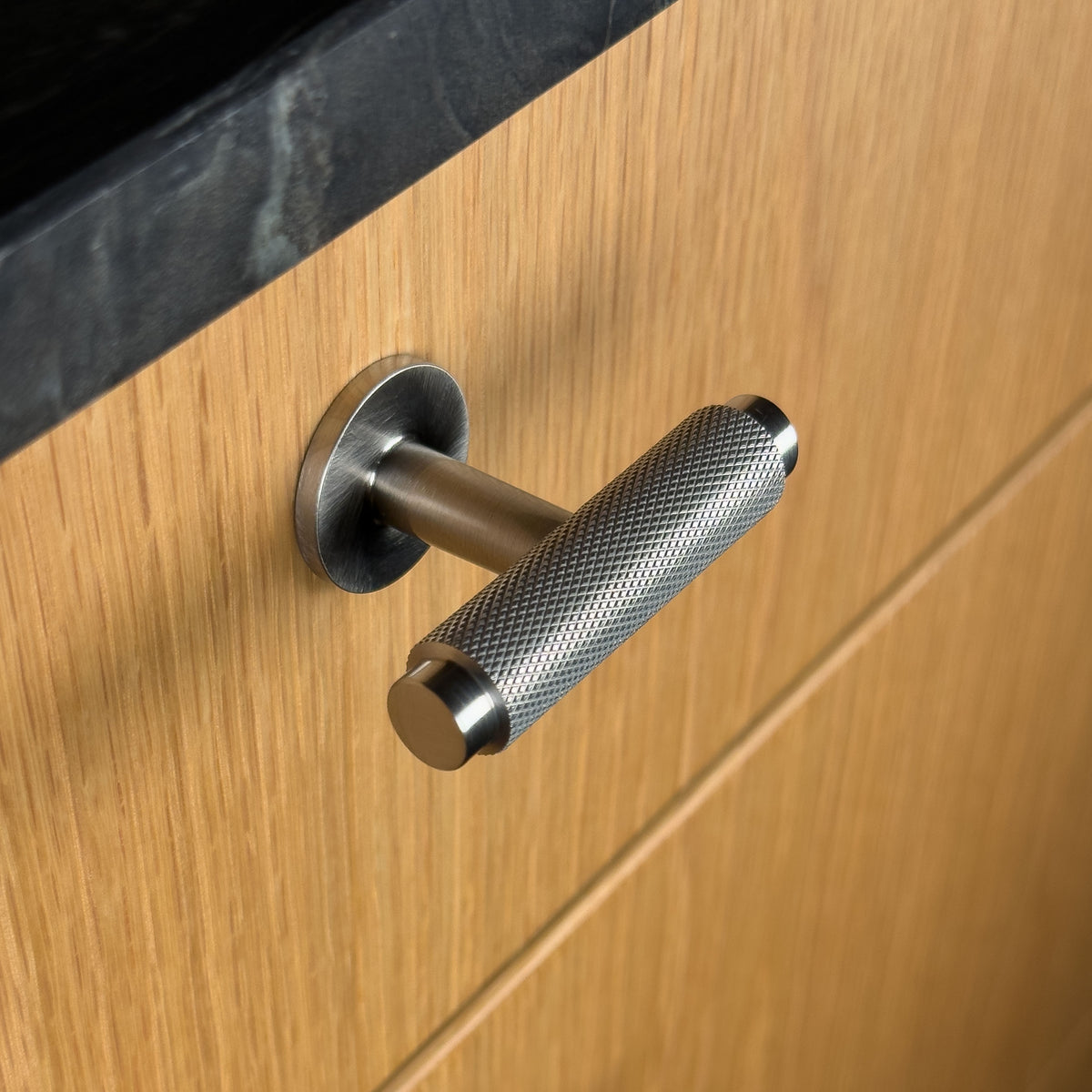 Nørrebro T-bar cabinet knob, stainless steel look, 56 mm • Chr. Jørgensen